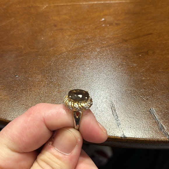 Beautiful women’s ring in 925 silver with purple and clear stones - Picture 3 of 4